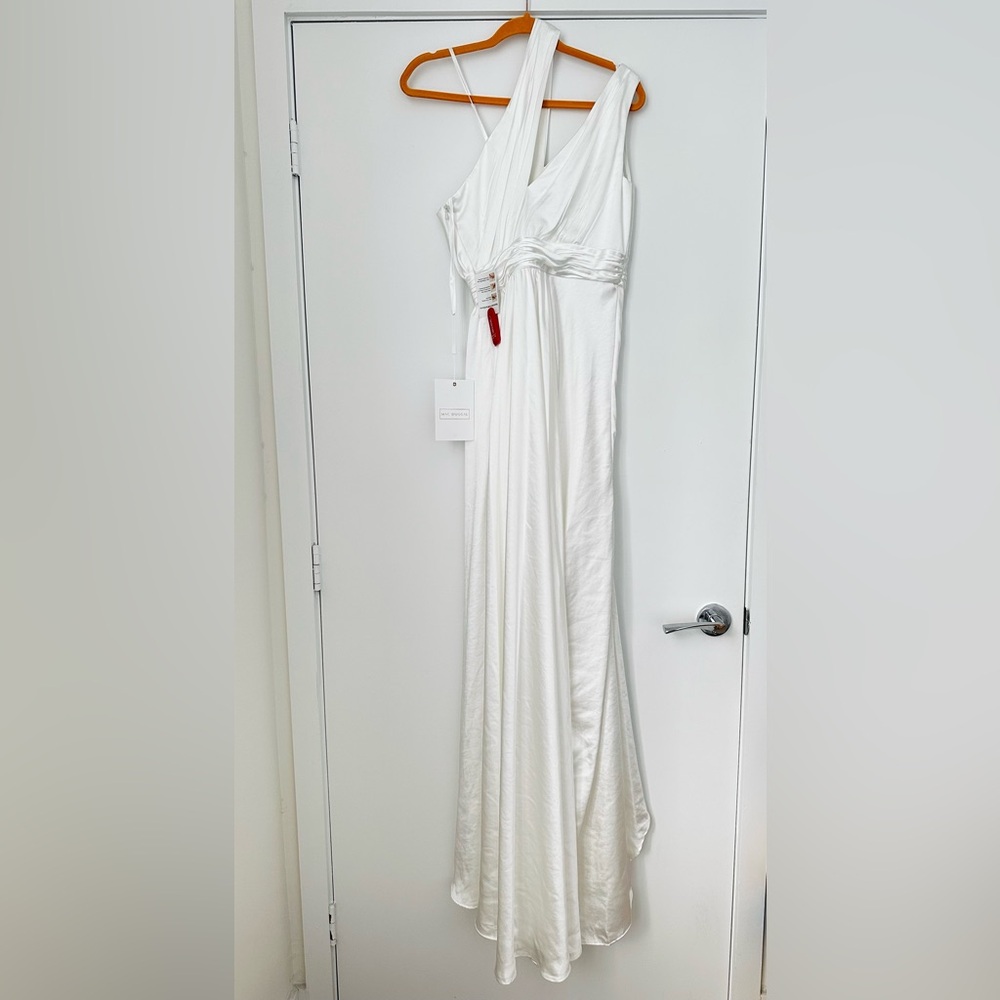 MacDuggal Satin One Shoulder Maxi Dress - Picture 8 of 9